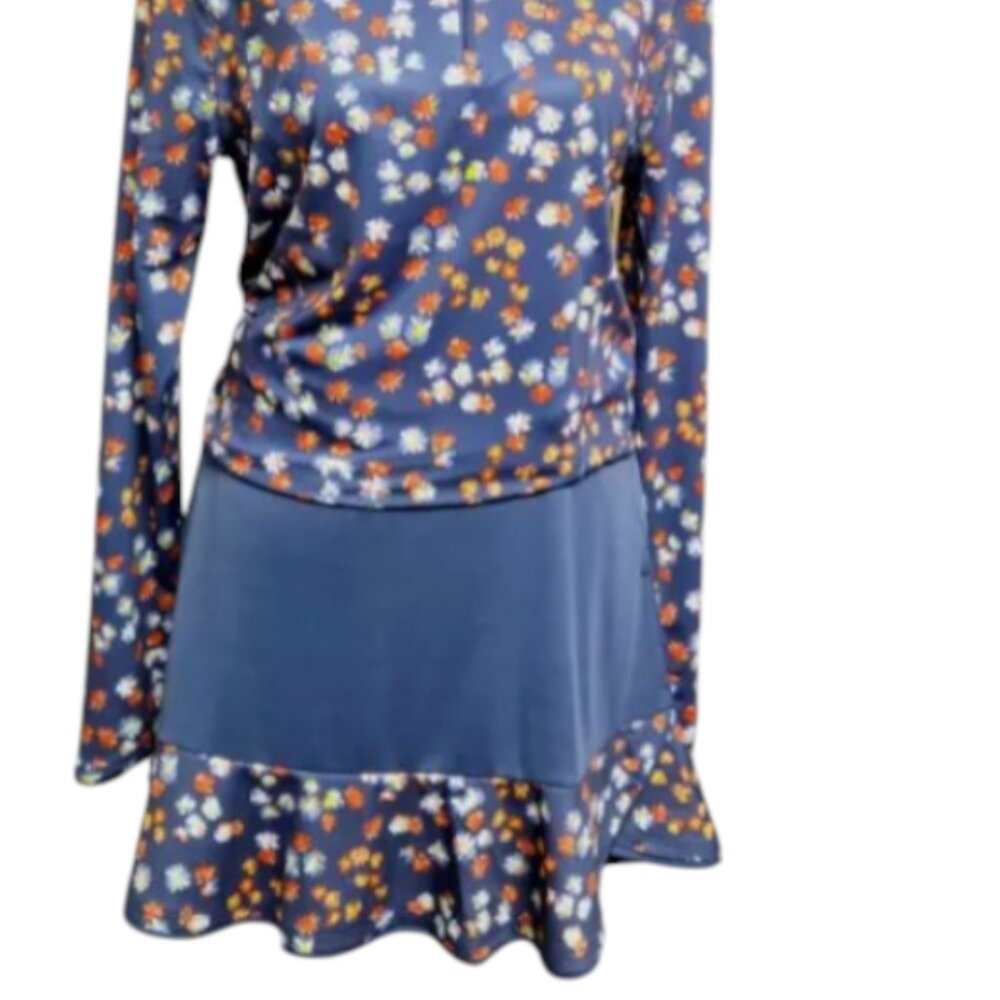 Callaway Skort Medium Floral TrueSculpt Skirt Opti Dri Blue NWT SZ L